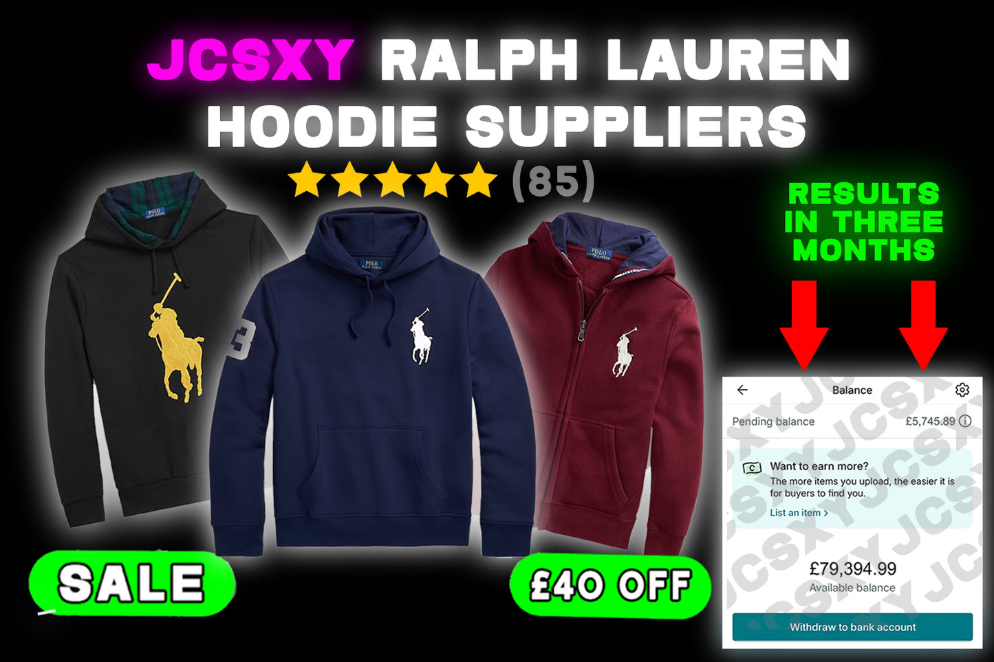 5 RALPH LAUREN PREMIUM HOODIE SUPPLIERS